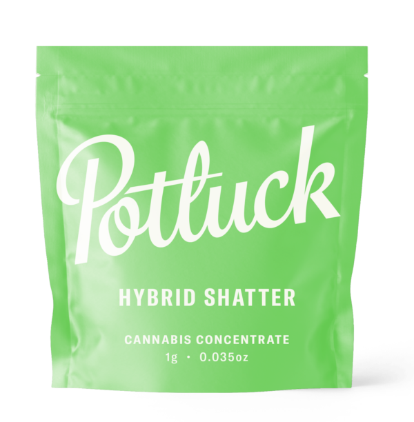 Potluck - Hybrid Shatter - cannabis Concentrate | Weedsy Canada