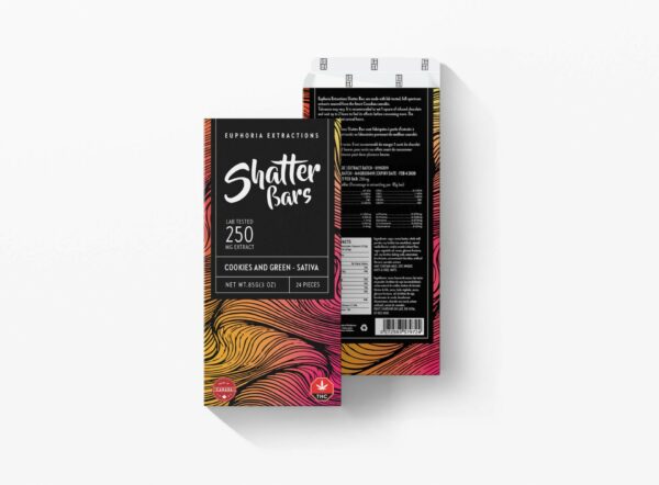 Euphoria Extractions – 500mg Shatter Bar – Milk Chocolate (Sativa) | Weedsy Canada