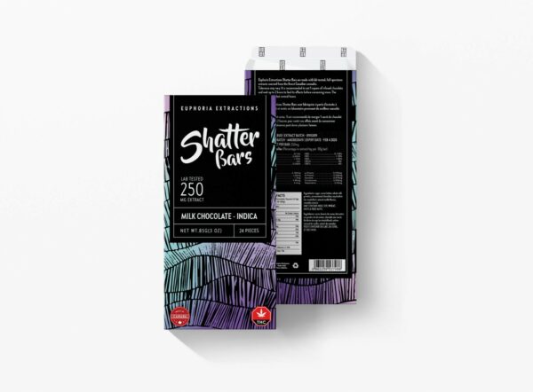 Euphoria Extractions – 500mg Shatter Bar – Milk Chocolate (Sativa) | Weedsy Canada