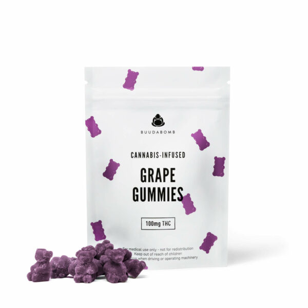 Buudabomb – Grape Gummies 100mg THC | Weedsy Canada