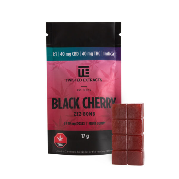 Twisted Extracts – Black Cherry 1:1 Zzz Bombs | Weedsy Canada