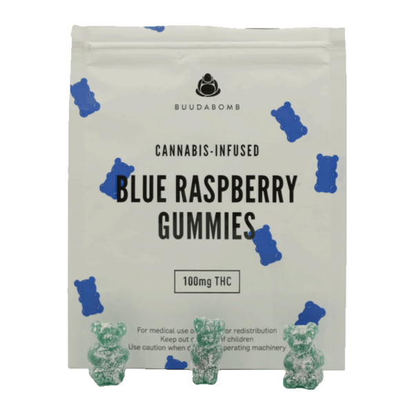 Buudabomb – Blue Raspberry Gummies – 100mg | Weedsy Canada