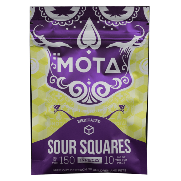 MOTA Edibles – Sour Squares – 150mg THC | Weedsy Canada