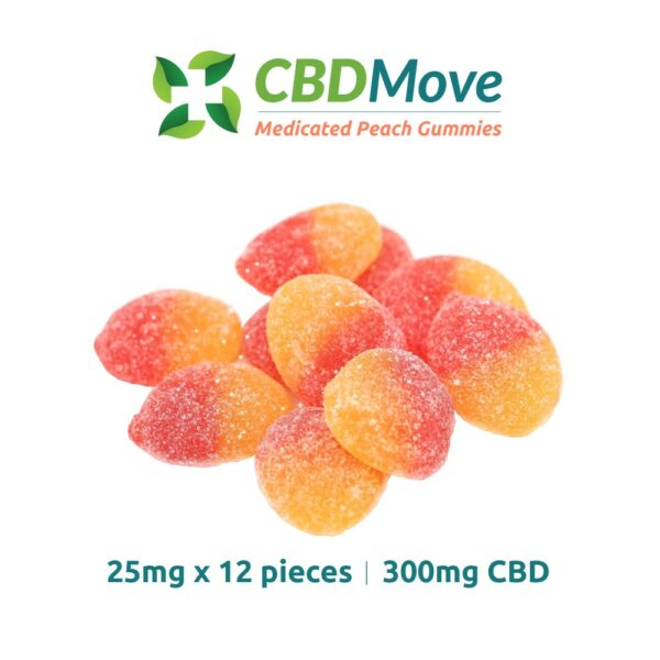CBD Move – CBD Gummies – Vegan Peaches – 100mg | Weedsy Canada