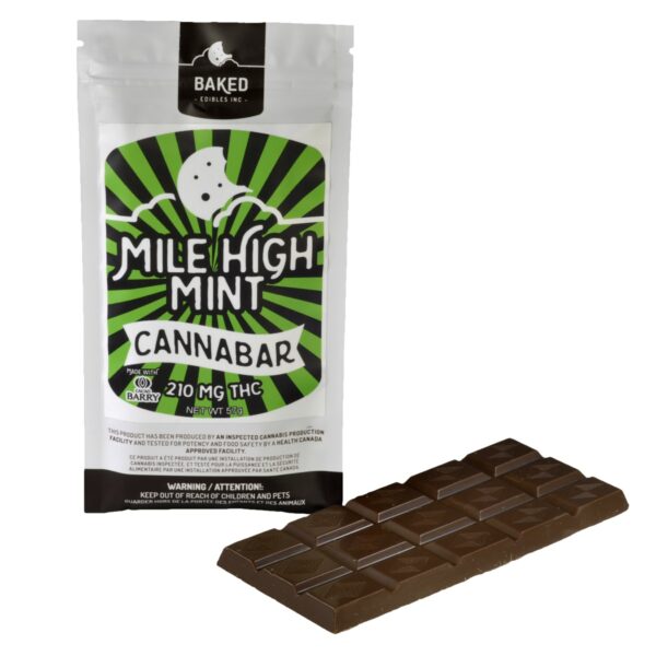 Baked Edibles – Mile High Mint Cannabar 210mg THC | Weedsy Canada