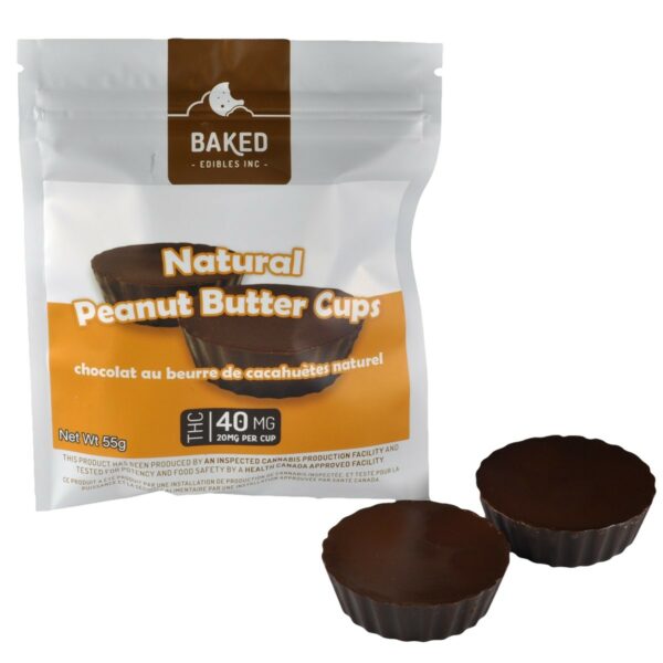 Baked Edibles – Chocolate Mini Peanut Butter Cups 40mg THC | Weedsy Canada