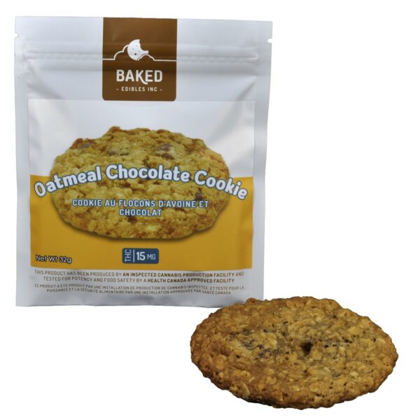 Baked Edibles – Cookie – Oatmeal Chocolate 15mg THC | Weedsy Canada
