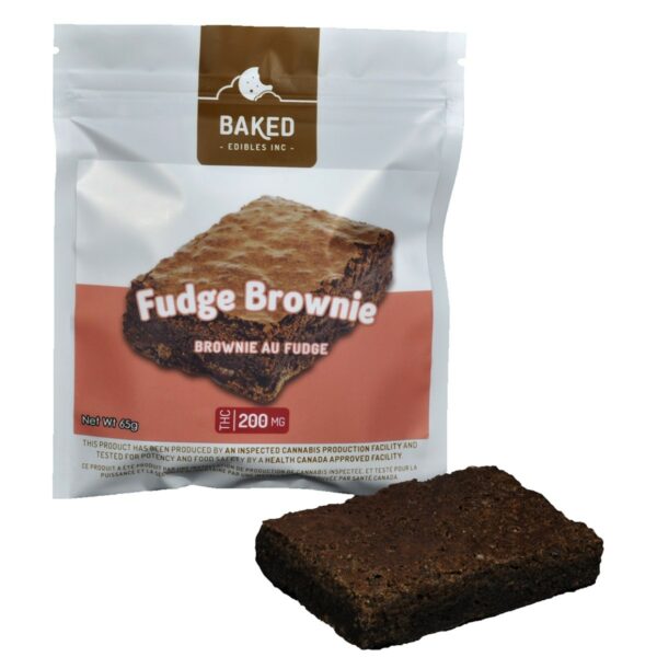 Baked Edibles – Fudge Brownie 200mg THC | Weedsy Canada