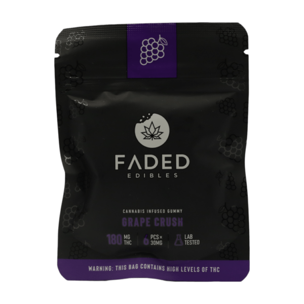 Faded Edibles – Grape Crush – 180mg | Weedsy Canada