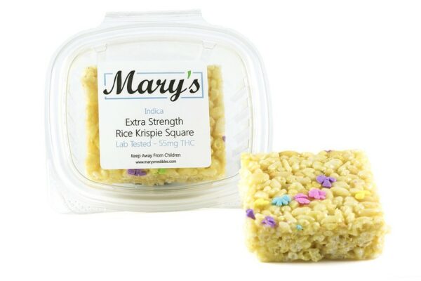 Mary’s Medibles – Extra Strength Rice Krispie Square – 55mg THC (Indica) | Weedsy Canada