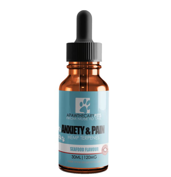 Apawthecary Pets – Anxiety & Pain Tincture – Seafood Medley Flavour 120mg | Weedsy Canada