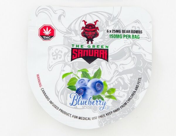 The Green Samurai – Blueberry Gummies – 150mg | Weedsy Canada