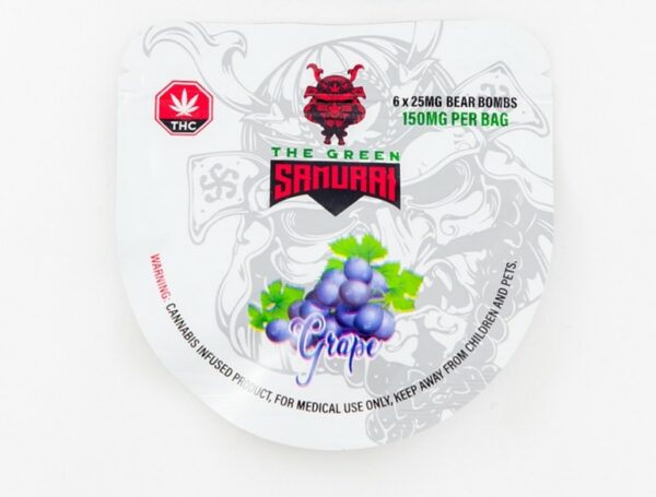 The Green Samurai – Grape Gummies – 150mg | Weedsy Canada