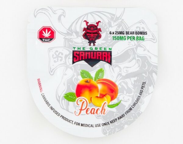 The Green Samurai – Peach Gummies – 150mg | Weedsy Canada