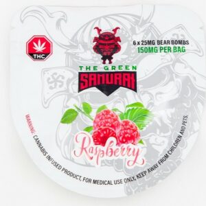 The Green Samurai – Raspberry Gummies – 150mg | Weedsy Canada