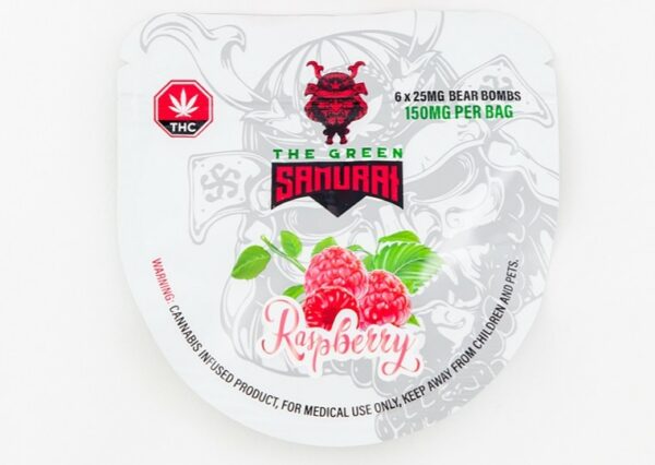 The Green Samurai – Raspberry Gummies – 150mg | Weedsy Canada
