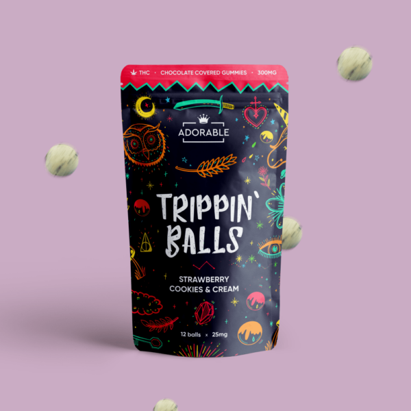 Adorable – Trippin’ Balls – Strawberry Cookies & Cream – 300mg | Weedsy Canada