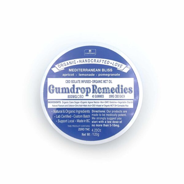 Gumdrop Remedies – Mediterranean Bliss Gummies – 800mg CBD | Weedsy Canada