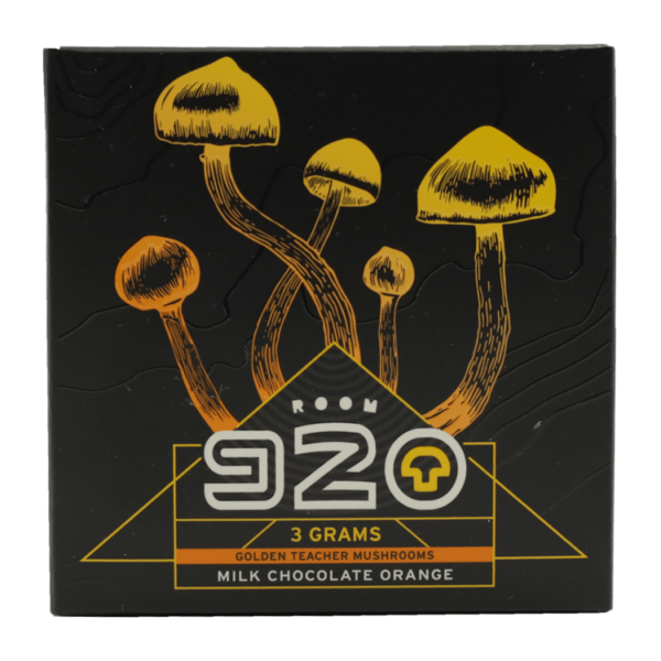 Room 920 – Mushroom Chocolate Bar – Milk Chocolate Orange – 3 grams | Weedsy Canada