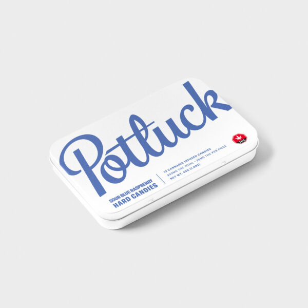 Potluck – Hard Candy – Sour Blue Raspberry – 300mg THC | Weedsy Canada