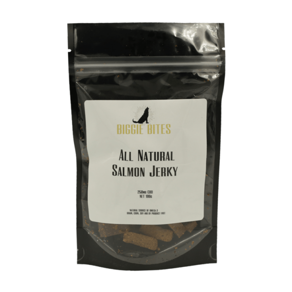 Biggie Bites – All Natural Salmon Jerky – 250mg CBD | Weedsy Canada