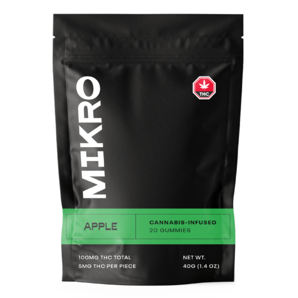 Mikro – THC Gummies – 100mg THC – Apple | Weedsy Canada