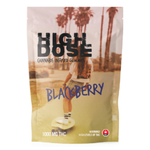 High Dose – cannabis Infused Gummies – Blackberry – 1000mg/1500mg | Weedsy Canada