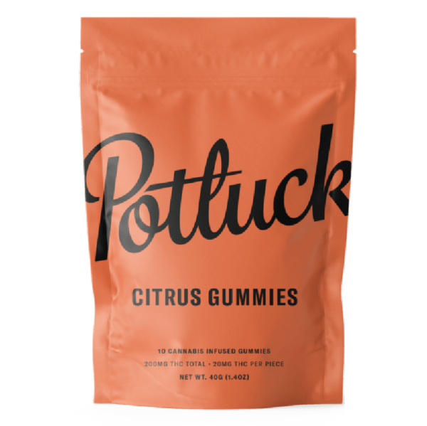 Potluck Extracts – Citrus Gummies – 200mg THC | Weedsy Canada