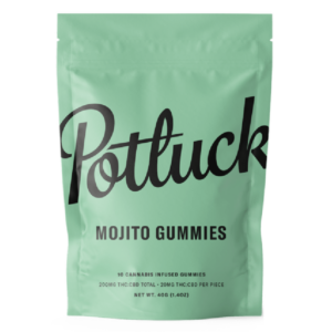 Potluck Extracts – Mojito Gummies (1:1) – 100mg THC / 100mg CBD | Weedsy Canada