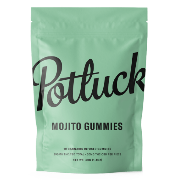 Potluck Extracts – Mojito Gummies (1:1) – 100mg THC / 100mg CBD | Weedsy Canada