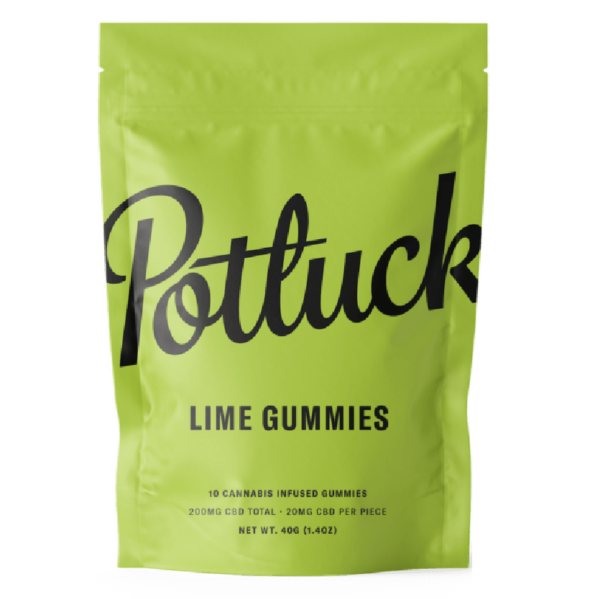 Potluck Extracts – Lime Gummies (CBD) – 200mg | Weedsy Canada