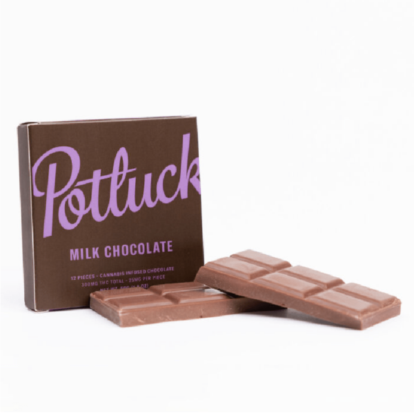 Potluck – Infused Chocolate – Milk Chocolate – 300mg THC | Weedsy Canada