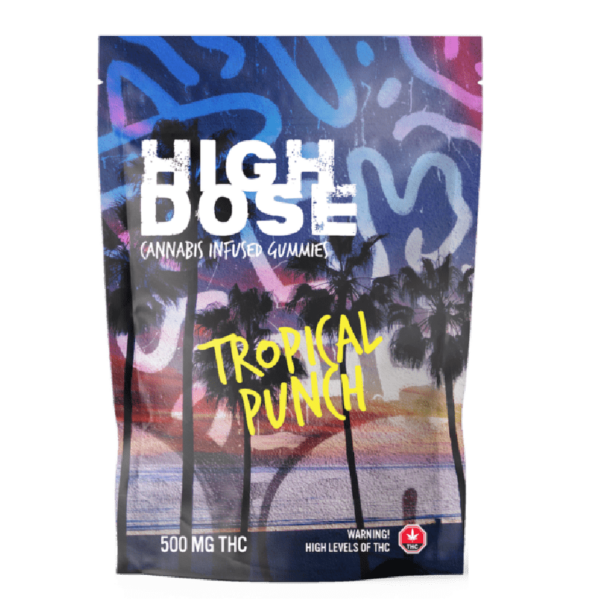 High Dose – cannabis Infused Gummies – Tropical Punch – 500mg/1000mg | Weedsy Canada