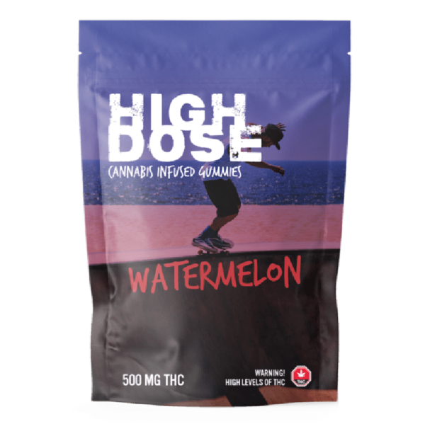 High Dose – cannabis Infused Gummies – Watermelon – 500mg/1000mg | Weedsy Canada