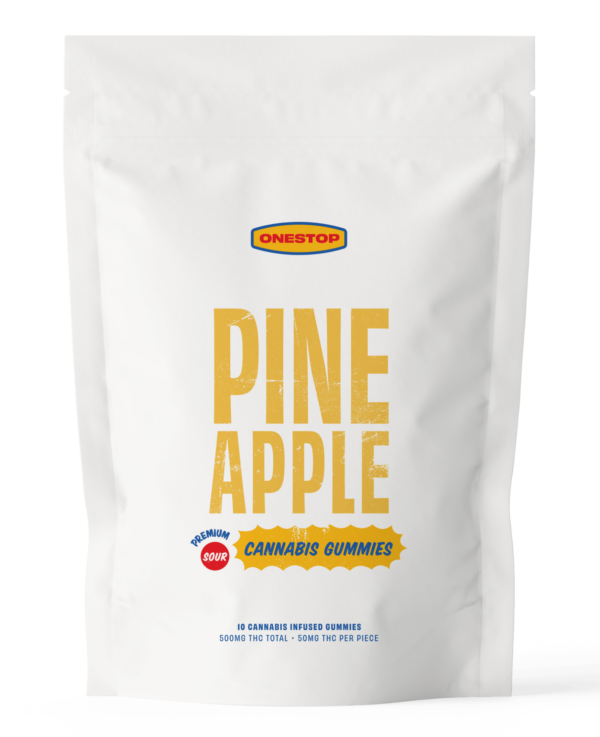 OneStop – Sour Pineapple THC Gummies 500mg | Weedsy Canada