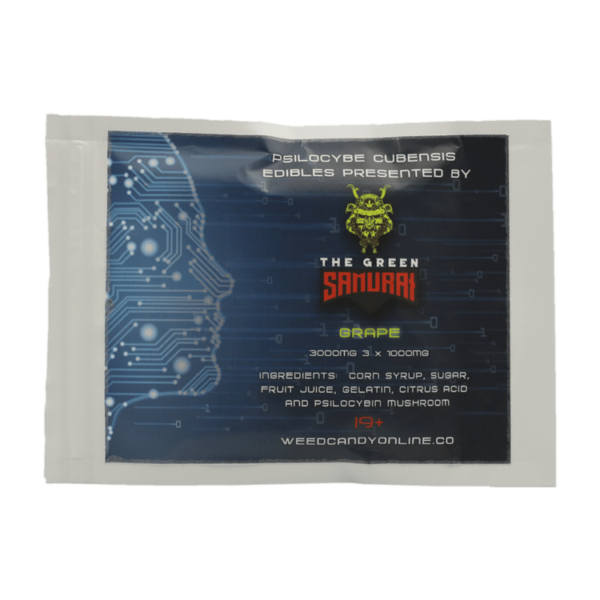 The Green Samurai – Shroom Gummies – Grape – 3g | Weedsy Canada